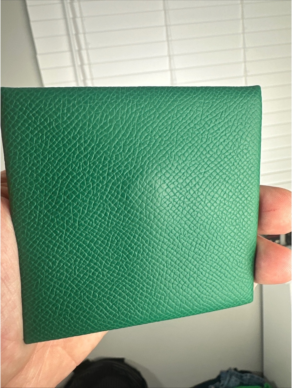 Hermes Bastia Coin Purse Epsom Leather Green 2024 W Stamp - Picture 4 of 8